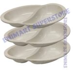 ‎Set of 3 Oval Divided Serving Plates