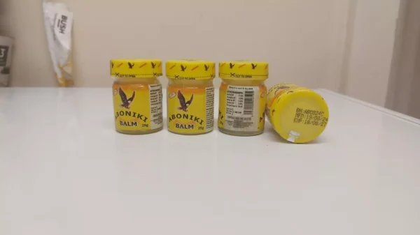 Aboniki Balm 25g – Relief for Muscle Aches, Pains, Cold & Headaches - 4 bottles