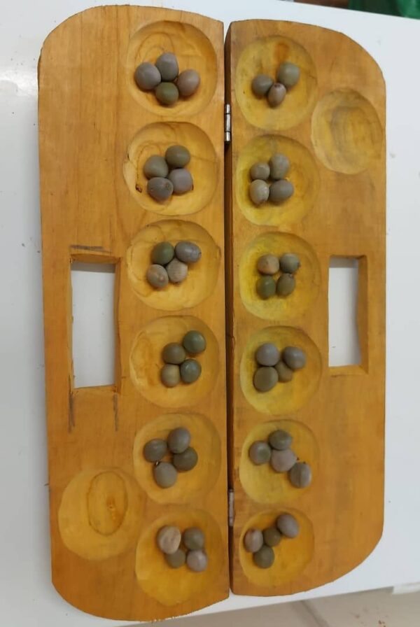 Handcrafted Ayo Olopon Game Board – Classic African Mancala Game - Medium size