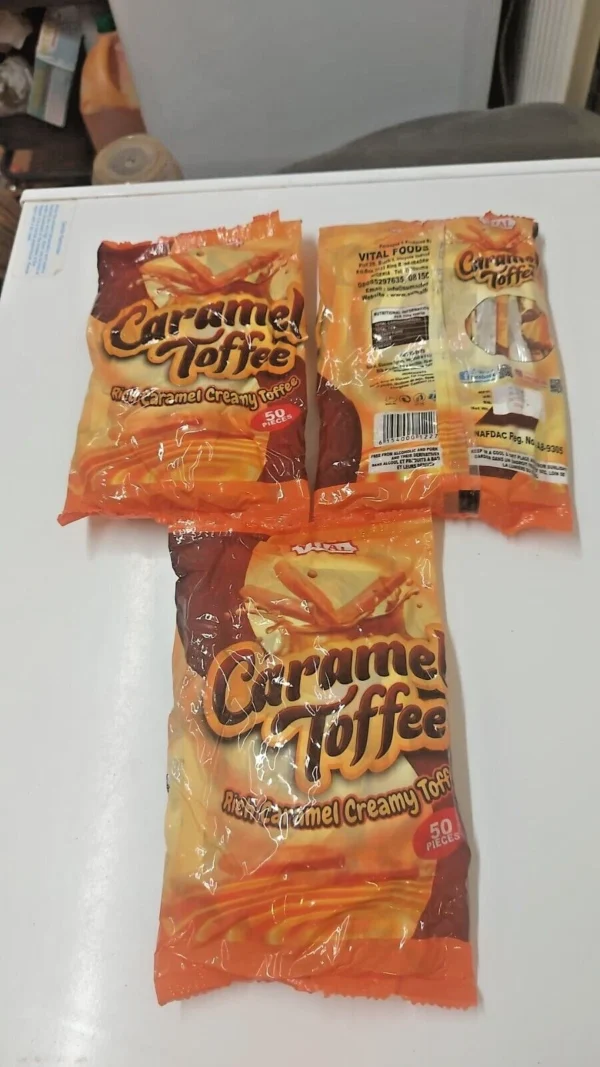 Rich Caramel Creamy Toffee – 50 Pieces x 3 packs