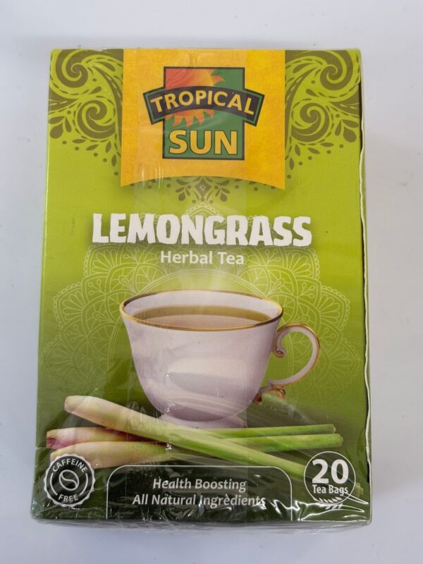 Tropical Sun Lemongrass Herbal Tea – 20 Tea Bags | Caffeine-Free | 100% Natural