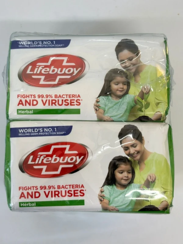 Lifebuoy Herbal Antibacterial Soap – 6 Bars – Fights 99.9% of Bacteria and Virus