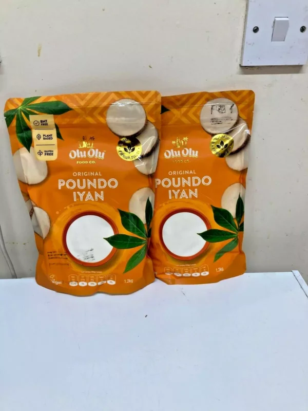 2 Packs of Olu Olu Poundo Iyan – 1.2kg