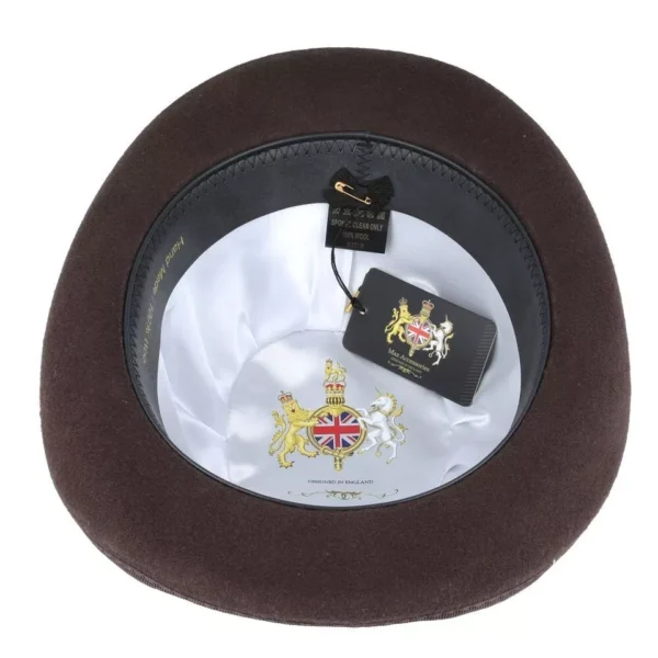 Classic Wool Bowler Hat - Brown - Medium: 57cm (7 1/4) - Image 2