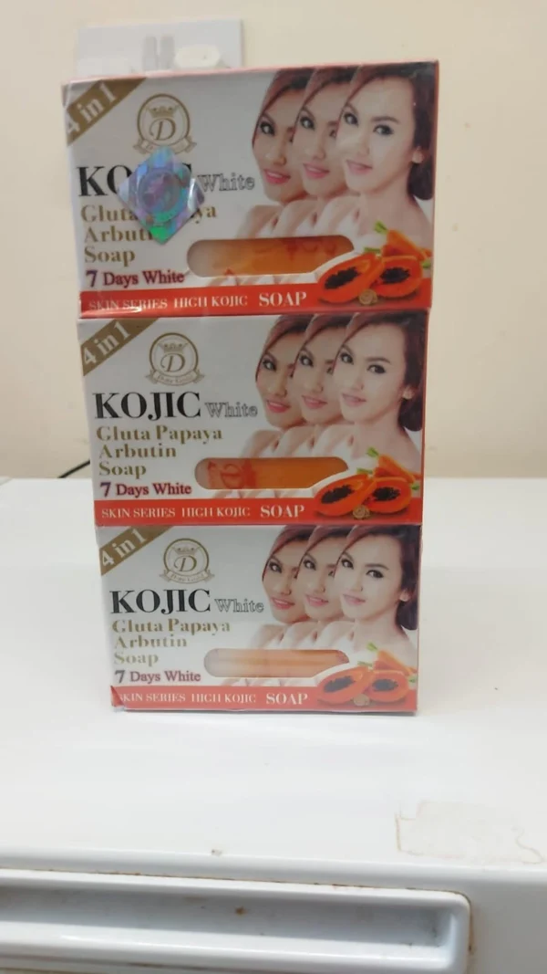 3 x KOJIC Herbal Soap,Papaya, Honey, Lemon Gluta Papaya Arbutin,Skin Series, daily